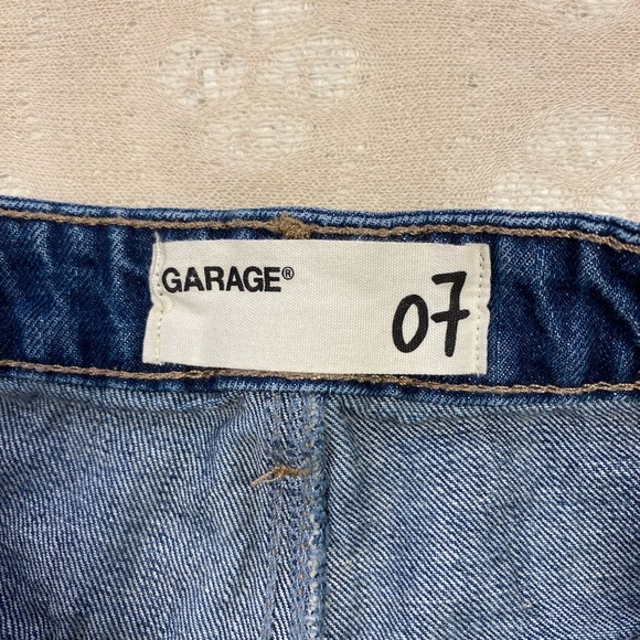 Garage Distressed Denim Cut Off High Rise Festival Shorts - Picture 3 of 3